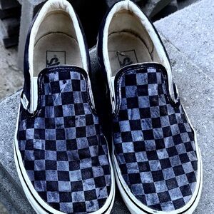 Checkered Slip-On vans womens 9.5 ready to wear